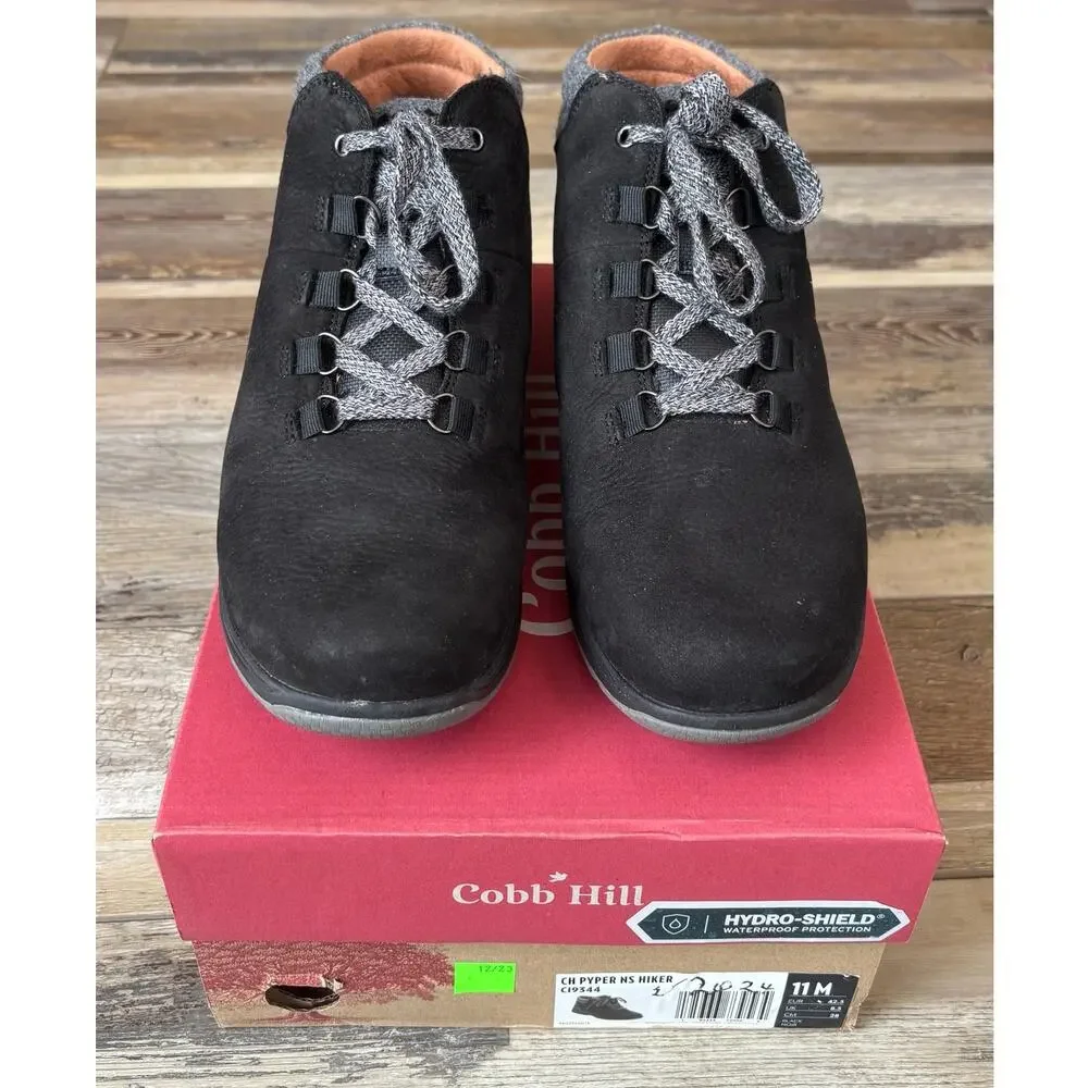 COBB HILL Pyper Hiker Boots Hydro Shield Waterproof Size 11 Black